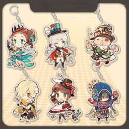 Keychains Identity V Anime KeyChain Women Amily Dair Key Chain For Men Ring Acrylic Keyring Party Pendant Japan Cos Girls Gift Michiko