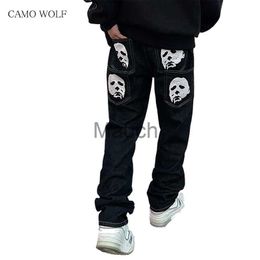 Men's Jeans Print Spoof Men's Jeans Portrait High Street Low Waist Jeans Funny Unisex Man Pants Loose Trousers Hip Hop Korean Streetwear J230626