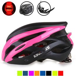 Cycling Helmets KINGBIKE Cycling Helmets casco ciclismo Ultra-light Breathab with Back Warn Light Superlight 21 Vents MTB Road Bicyc Helmet HKD230626