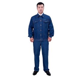 Factory supply wholesale wear-resistant denim workwear welder long sleeve work clothes Specifications 165-195 Purchase note size