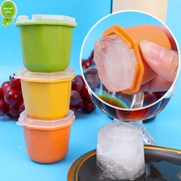 New 6Pcs 4cm Ice Cube Mould Large Ice Block Maker Kitchen Gadgets for Cocktail Whiskey Juice Drinks Ice Cubes Moulds Tools Accessories