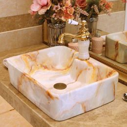 China Artistic Handmade Art wash basin Ceramic Counter Top Wash Basin Bathroom Sinks ceramic sanitary basingood qty Wjkgi