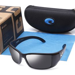 Square Polarized Sunglasses Men Women Anti-glare Blackfin Driving Fishing Eyewear UV400 Costa Brand Designer Sun Glasses for Men