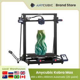 Printer Anycubic Fdm 3d Printers Anycubic Kobra Max 3d Printer Huge Print Size Double Zaxis Smart Autoleveling Printing