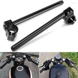 Handlebars Universal Motorcycle 7/8inch Handlebar Racing Adjustable Clip-On 31-51mm Fork Tube Black For Handle Bar Cafe RacerHandlebars