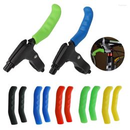 Handlebars 2Pcs Universal Silicone Gel Brake Handle Lever Cover Bike Cycling Protection Protector Sleeve Fixed Gear Mountain RoadHandlebars