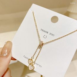 Chains Heart-shaped Necklace Woman Strange Things Ins Style Localization Design Light Luxurious Temperament Collarbone Chain Accessorie