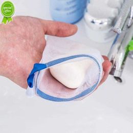 New 10pcs Portable Hangable Handmade Soap Saver Bag Bath Shower Travel Foaming Mesh Net Cleaning Delicate Foam Net Back Scrubbers