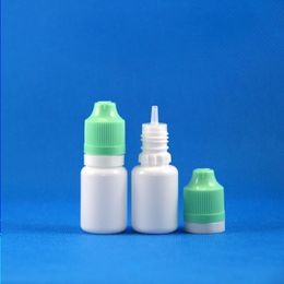 100 Sets/Lot 10ml Plastic Dropper WHITE Bottles Tamper Evident Child Double Proof Caps Long Thin Needle Tips e Vapor Liquid 10 mL Ompsu