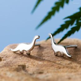 Stud Earrings 925 Silver Needle Dinosaur Shape Piercing Earring For Women Girls Fashion Jewelry E841