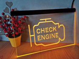 Novelty Items Cheque Engine Neon Sign LED Neon Wall Light Wall Decor Light Up Neon Sign Bedroom Bar Party Christmas Wedding Night Light 230625