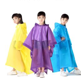 Waterproof Kids Raincoat Fashion Pullover foldable Outdoor Travel Rainwear Children Light weight Eva Rain Cover Child