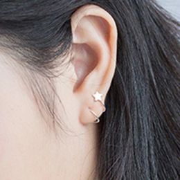 Stud Earrings Women's Fashion 925 Sterling Silver Spiral Tiny Cute Star Girls Gift