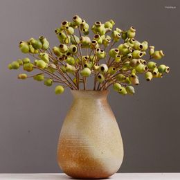 Decorative Flowers Artificial Flower Eucalyptus Fruit Fake Plant Bouquet Zombie Home Wedding El Table Window Decoration Accessories