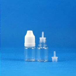 100 Sets/Lot 5ml PET Plastic Dropper Bottles Child Proof Long Thin Tip e Liquid Vapour Vapt Juice Oil 5 ml Tipro