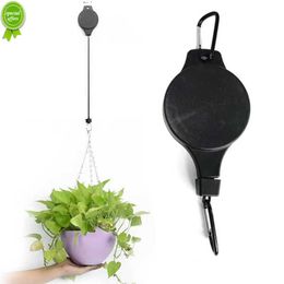 90cm Strong Retractable Hanging Basket Pull Down Hanger Pulley Plant Yard Flower Hanger Hook Garden Baskets Plant Pots Hook