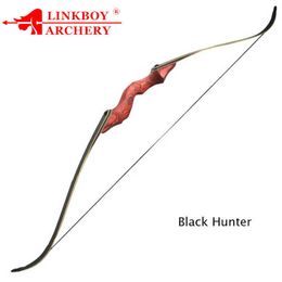 Bow Arrow 20-60lbs Linkboy Archery Black Hunter Recurve Bow Hunting Bow Lamination Bow Limbs Right/Left Hand Shooting HuntingHKD230626