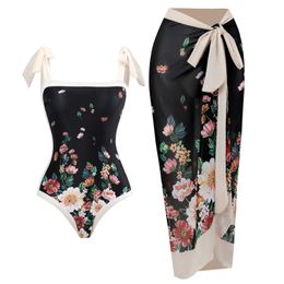 Women's Swimwear 2023 New Fashion One Piece Swimsuit Bikini Skirt Summer Women Bowknot Swimwear Luxury Elegant Brazilian Bathing Suit J230506