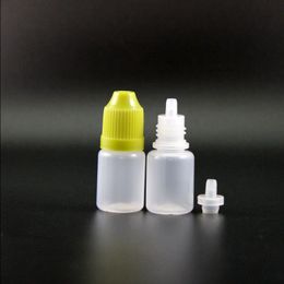 100 Pcs 5 ML LDPE Plastic Dropper Bottles With Child Proof Safe Caps and Tips Squeezable Bottle Vapor With short nipple Irutx