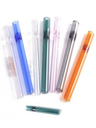 4inch Colroful Thick Pyrex One Hitter Bat Glass Pipes Hookah Holder Steamroller Hand Pipe Philtres For Tobacco Dry Herb Oil Burner 1114335