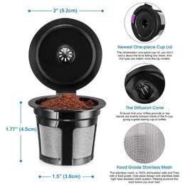 1pc Universal Coffee Filters, Reusable Stainless Steel Mesh Eco-Friendly Coffee Pods For Keurig 1.0 & 2.0