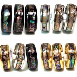 Men Women Stainless steel Shell Rings Finger Ring Wedding Engagement Ring Wholesale Jewelry Lot