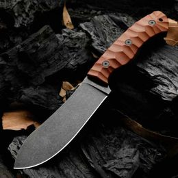 Camping Hunting Knives Trskt ESEE-JG5 1095 Steel Hunting Knife RAT Camping Kitchen Survival Knives Outdoor With Leather Sheath DropshippingHKD230626