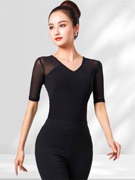 Stage Wear Latin Dance Tops Female Sexy Women Jumpsuit Costumes Standard Dress Practice Clothes Competition Dresses