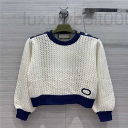Women's Sweaters Designer cashmere sweaters knits tops with letters print girls milan runway tank crop top shirt high end custom long sleeve stretch pullover 5IZT