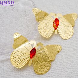 Dangle Chandelier Fashion Bohemia Dubai Gold Colour Crystal Butterfly Earrings For Women Copper Statement Drop Earings Jewellery Accessory Daily Wear 230626