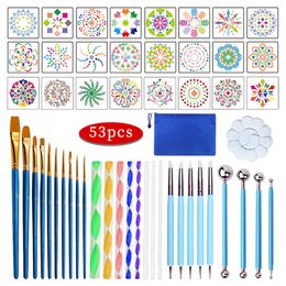 Craft Tools Mandala Dotting Painting Stencils Handwork Drawing Stylus DIY Stone Embossing Starter Pens Art Kit 230625