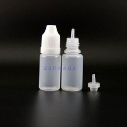 8 ML 100 Pcs/Lot High Quality LDPE PE Child Proof Safe Plastic Dropper Bottles Squeeze Bottle with long nipple Mibrs