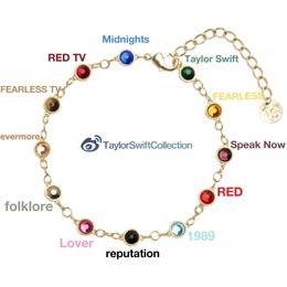 Bangle Fashion Midnight series latest peripheral gem bracelet. Gold adjustable closure. TS Pendant. 12 gemstones 230626