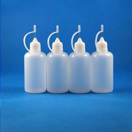 100 Sets/Lot 50ml Plastic Dropper Bottles Metal Needle Caps Rubber Safe Tip LDPE E Cig Vapour Liquid Flux Ink 50 mL Iardj