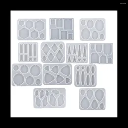 Jewelry Pouches Resin Molds 12 PCS Earring Silicone With Hole Casting For Epoxy
