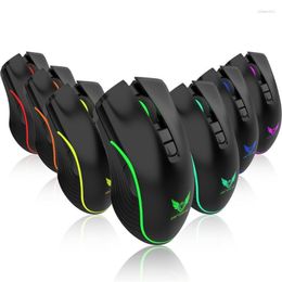 Mice Wireless Mouse Ultra Thin Portable LED Optical Ergonomic 7 Buttons 2400 DPI USB Gaming For PC Computer Laptop Rose22