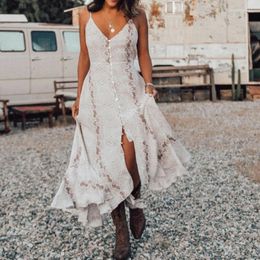 Casual Dresses Women's 2023 Lotus Leaf Snake Skin Print Dress Spring And Summer Sleeveless Sexy Bohemian Resort Style White Beach