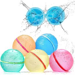Party Balloons Summer Water Toys For Kid Reusable Water Balloons Splash Silicone Balls Water Games Bomb Pool Beach Party Play Waterballons 230625