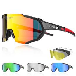 Outdoor Eyewear X-TIGER Polarized Lens Cycling Glasses Road Bike Cycling Eyewear Photochromic Sunglasses Sports MTB Mountain Bicycle GogglesHKD230626