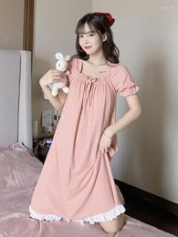 Party Dresses 2023 Sweet Princess Style Can Wear Short Sleeve Nightdress Women Home Clothes Friend Suit