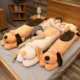 Pillow JOYLOVE Cute Soft Long Dog Plush Toys Stuffed Pause Office Nap Bed Sleep Home Decor Gift Doll For Kids Girl 230626