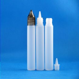 100 Sets/Lot 10ml 15ml 30ml UNICORN Plastic Dropper Bottles Crystal Cap Long Thin Tip Wide Mouth e Liquid 10 15 30 mL Sqwam