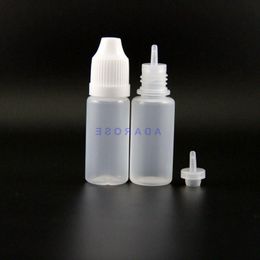 10 ML 100 Pcs/Lot High Quality Plastic Dropper Bottles With Child Proof Caps and Tips Safe Vapor Squeezable bottle long nipple Muhgq