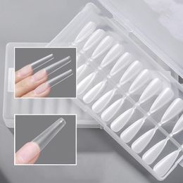 False Nails 240pcs Full Cover Sculpted Nail Tips Finger Mold Extension Art UV Quick Building Easy Find Manicures Tool Se