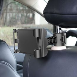 Car Tablet Holder Auto Seat Back Adjustable iPad Stand Car ipad Holder For Headrest 360 Rotation Mobile Phone Mount Holder