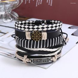 Charm Bracelets Western Style Vintage Punk Leather Bracelet/Bangle DIY 5Pcs/Set Melv22