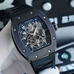 Diamond Luxury mens movement watches RM17-01 R i c h a r d Hollow Tourbillon Designer 5TT2 New High-end quality iced out montre wrist watch 14p