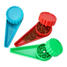 Smoking Accessories Triangle plastic Herb grinder multicolor optional tobacco grinders