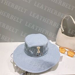 Outdoor Wide Brim Hat Women Men Fisherman Cap Summer Vacation Beach Hats Jacquard Letter Sun Protection Bucket Hats