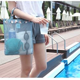 Summer Swimming Beach Storage Bag Swimsuit Mesh Storage Bag Mesh Bag Wash Bag Sports Handbag Small Size